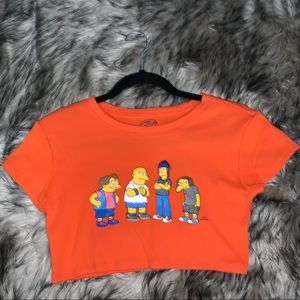 Hiii I am selling a orange simpsons crop top!!!